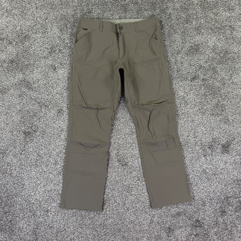 Kuhl Renegade Rock Pants Mens 34x30 Khaki Green Hiking Technical Trail Trousers
